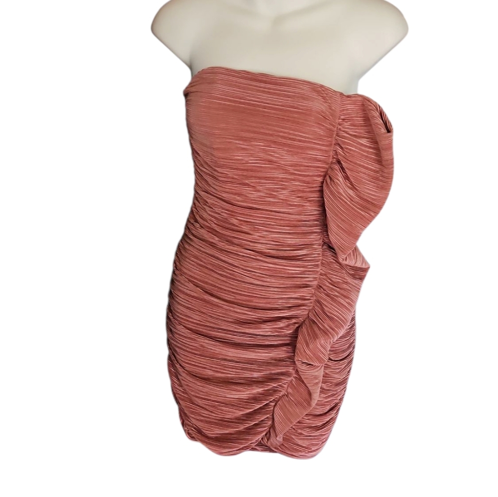 Elegant Strapless Pink Dress